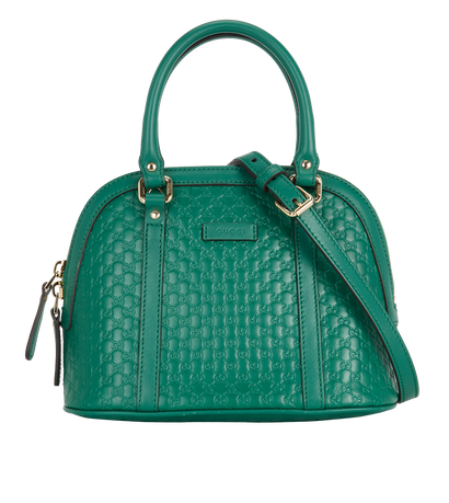 Mini Microguccissima Dome, &pound;850, Handbags, Green, Leather, Front view